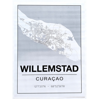 Plattegrond poster Willemstad